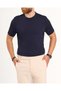 Italian Style S Slim Fit Crew Neck Knitwear T-Shirt Navy Blue T13766