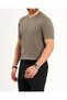Italian Style S Slim Fit Crew Neck Knitwear T-Shirt Khaki T13767 - 3