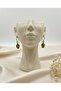 Antique Gold Dangle Earrings with Buddha Figure – Spiritual and Authentic Design