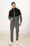 Men's Cotton Full Zip Hooded Tracksuit Set Anthracite M. 5287-A - 5