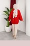 Women's Testtür Clothing Crew Neck Slit Detail Stone and Balloon Sleeve Oversized Stylish Knitwear Tunic - 7