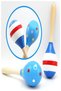Maracas Colorful Wooden Set of 2 Rattles Fun Maracas Colorful Musical Accessories Children's Educational - 4