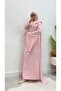 Drape Detailed Crepe Tail Hijab Dress - 3
