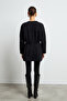 Women's Black Gold Button Detailed Soft Cardigan - 5
