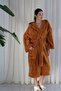 Wellsoft Plush Extra Soft Hooded Long Dressing Gown with Pocket Detail - 5