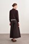Women's Gabardine Double Pleated Trousers Brown - 6