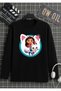 Gabby's Dollhouse Printed Black Long Sleeve Children's T-Shirt 100% Cotton Fabric Organic