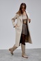 Beige Premium Oversized Belted Cashmere Coat - 2