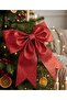 Glittery Red Bow Christmas Door Ornament Wall Decoration 65 cm 1 Piece Red Large Bow - 3