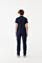 Cosmos Navy Blue Judge Collar Stretch Fabric Nurse and Doctor Uniform Set Scrubs Hospital Uniform - 4