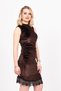 Women's Winter Brown Dress Velvet Lace Elegance Premium Velvet Guipure Dress Stylish Daily Comfortable 50349 - 2