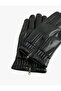 Faux Leather Gloves with Zipper Detail - 3