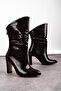 Maty Women's Pointed Toe Zippered Heeled Boots 4301 - 2