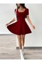 Women's Trend Dress with U-Neck and Shorts - 3