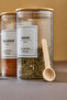 12-Piece 200-250-300 ml Borosilicate Glass Spice Jar Set with Bamboo Stand and Bamboo Lid, Spoon and Label Included - 6