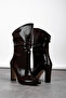 Maty Women's Pointed Toe Zippered Heeled Boots 4301 - 3