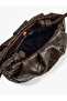 Faux Leather Crossbody Bag with Knitted Detail - 5