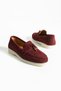 Women's Genuine Leather Suede Classic Non-Slip Sole Detail Gold Accessory Buckle Loafer Ballet Flats - 6