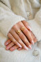 Set of 2 Modern Clover and Solitaire Detailed Form Vip Gold Rings - 2