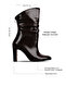 Maty Women's Pointed Toe Zippered Heeled Boots 4301 - 4