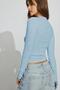 Blue Crew Neck Slim Fit Women's Body Mg2564 - 6