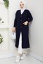Women's Buttoned Pocket Knitwear Loose Cardigan - 2