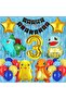 Pokemon Theme 3Rd Birthday Curtain Balloon Set Pokemon Pikachu Bulbasaur Charmander Squirtle