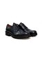 Dark Blue Color Lace-Up Genuine Leather Men's Shoes