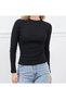 Zenne Long Sleeve 100% Cotton Bodysuit Women Clothing Bodysuit Winter Black White Blue - 3