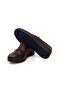 Brown Laceless Genuine Leather Men's Shoes - 3