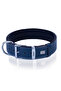 Comfort Leather Bone Decorated Dog Collar Tr-Large-Blue-3.5X52-60 cm - 3