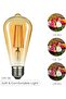 LED Vintage Edison Bulb 6W E27 ST64 Golden 2500K Warm White (Pack of 2) - 4