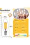 E14 LED Light Bulb, 6 Pack C35 Filament Candle Bulbs, 4W (40W Equivalent), Warm White 2700K - 2