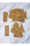 5 Pieces Christmas Ornament, Santa Claus, Wooden Painting, Activity School Course Activity Set - 4