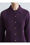 Lcw Modest Purple Shirt Collar Women's Knitwear Cardigan - 3