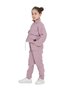 Girl's Zippered Mock Neck Pocket Zippered Cotton Bottom Top Two-Piece Tracksuit Fleece Set - 8
