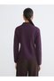 Lcw Modest Purple Shirt Collar Women's Knitwear Cardigan - 4