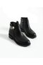 Daily Women's Leather Boots with Zipper and Buckle, Semi-Slippery Sole - 4