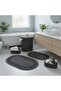 5 Piece Tricot Jute Bathroom Set - Dirty Basket, Mat and Organizer Set-Anthracite