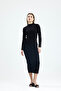 Half Fisherman Long Sleeve Combed Cotton Dress