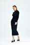 Half Fisherman Long Sleeve Combed Cotton Dress - 4