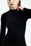 Half Fisherman Long Sleeve Combed Cotton Dress - 3