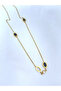 Steel Oval Black Stone Necklace - 2