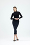 Half Fisherman Long Sleeve Combed Cotton Dress - 2