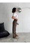 Women's Suede Baggy Pants - 5