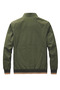 M Transitional Men's Coat & Jacket Green with Fur Inside and Embroidered Emblem - 4
