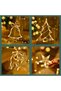 Christmas Curtain Light Fairy Light,LED Christmas String Lights Bells Light Elk Light, 8 Modes String Lights Outdoor Indoor for Home Bedroom Wall Decorations (Warm White) - 4