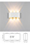 6W White Outdoor LED Wall Light - 4