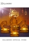 زينة رمضان الفاخرة مع أضواء LED ذهبية 20×16 سم - 3