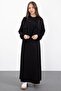 Black Zippered Crop Jacket Zero Sleeve Girls' Dress Set 23409 - 4